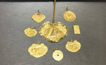 黃金回收實例-黃金墜子、黃金項鍊、金鎖片回收