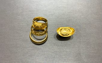 黃金回收實例-黃金戒指、金元寶回收